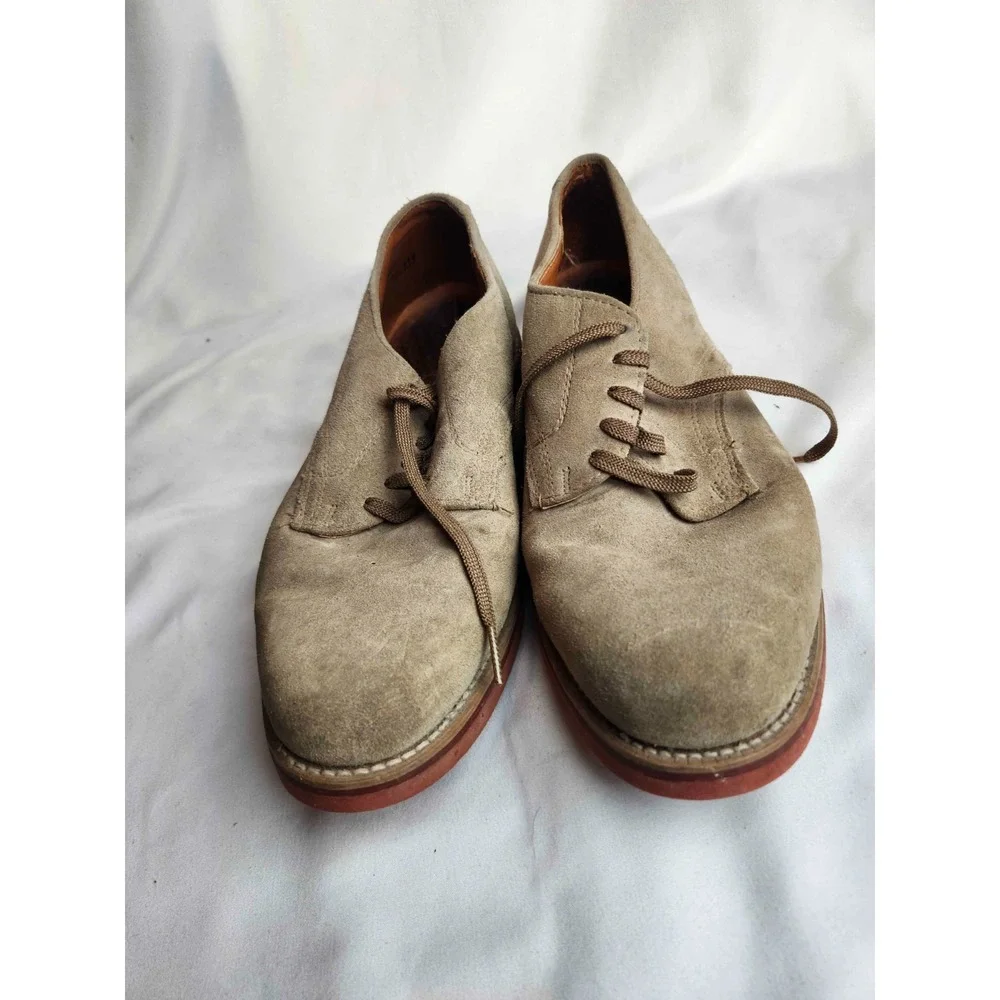 Vintage Oxfords Dress Shoes Mens Size 9.5M Tan Leather Made In USA Lace Up